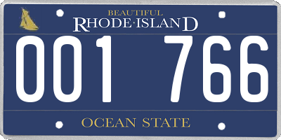 RI license plate 001766