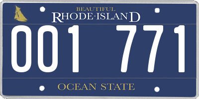 RI license plate 001771