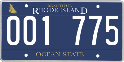 RI license plate 001775