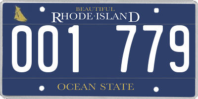 RI license plate 001779