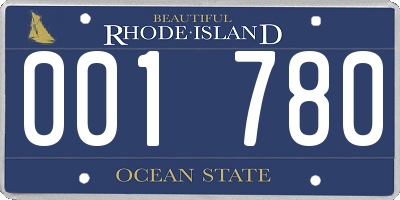 RI license plate 001780