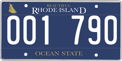 RI license plate 001790