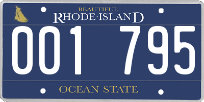 RI license plate 001795