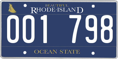 RI license plate 001798