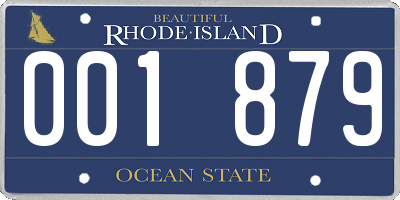 RI license plate 001879