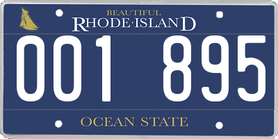 RI license plate 001895
