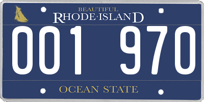 RI license plate 001970