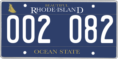 RI license plate 002082