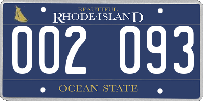 RI license plate 002093