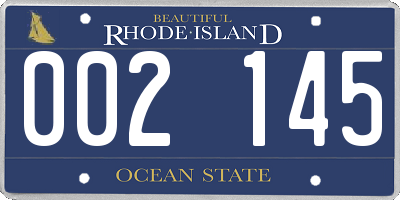 RI license plate 002145