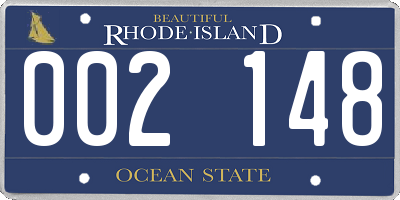 RI license plate 002148