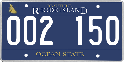 RI license plate 002150