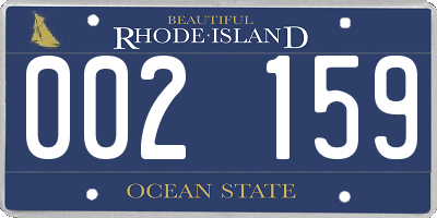 RI license plate 002159