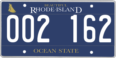 RI license plate 002162