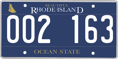 RI license plate 002163