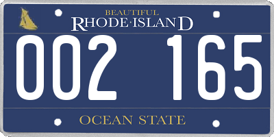 RI license plate 002165