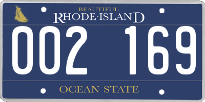 RI license plate 002169