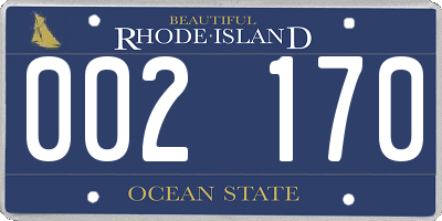 RI license plate 002170