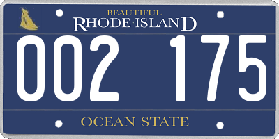 RI license plate 002175