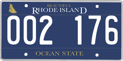 RI license plate 002176