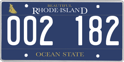 RI license plate 002182