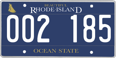 RI license plate 002185