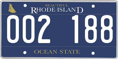 RI license plate 002188