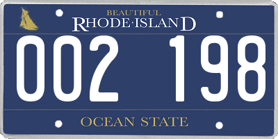 RI license plate 002198