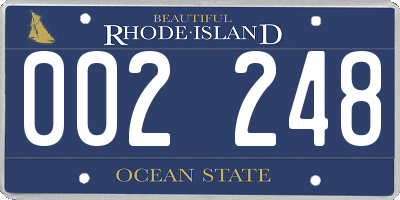 RI license plate 002248