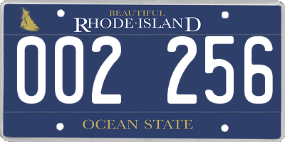 RI license plate 002256