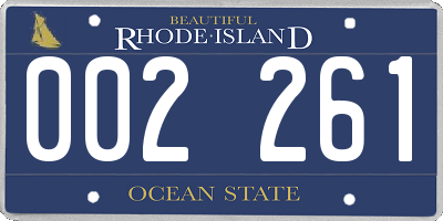 RI license plate 002261