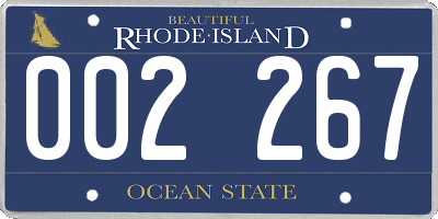 RI license plate 002267