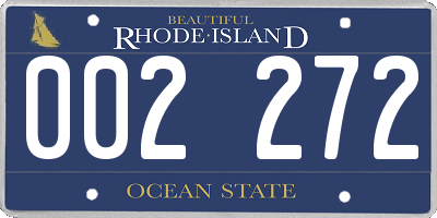 RI license plate 002272