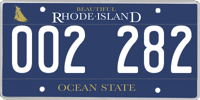 RI license plate 002282