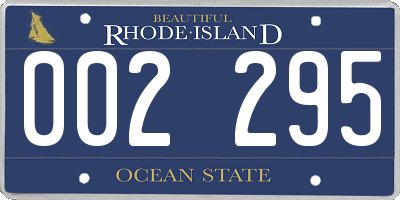 RI license plate 002295
