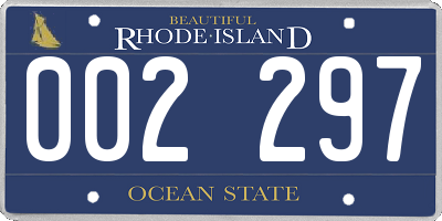 RI license plate 002297