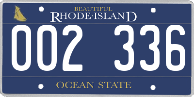 RI license plate 002336