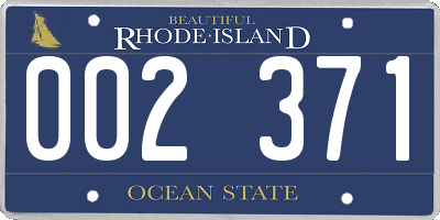 RI license plate 002371