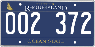 RI license plate 002372