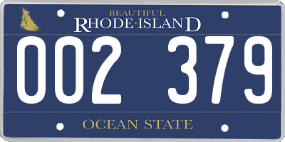 RI license plate 002379