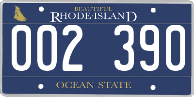 RI license plate 002390