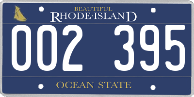 RI license plate 002395