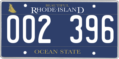 RI license plate 002396