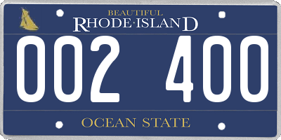 RI license plate 002400