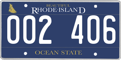 RI license plate 002406