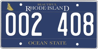 RI license plate 002408