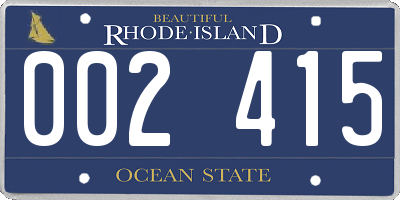 RI license plate 002415