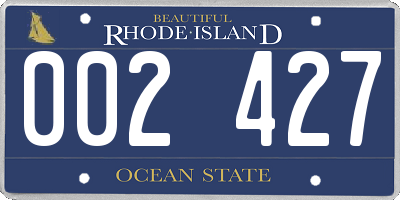 RI license plate 002427