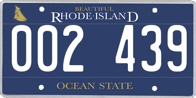 RI license plate 002439