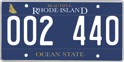 RI license plate 002440